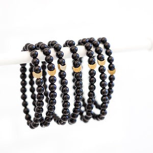 go within obsidian intention bracelet - Sage + Strand