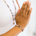 nurturing pink zebra jasper intention bracelet - Sage + Strand