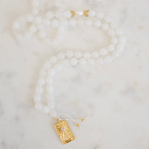 serenity white jade mala necklace - Sage + StrandNecklaces