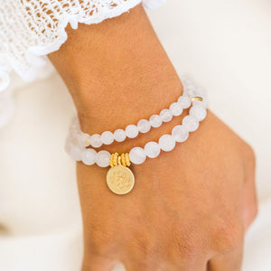 
            
                Load image into Gallery viewer, white jade intention bracelet - Sage + Strand
            
        